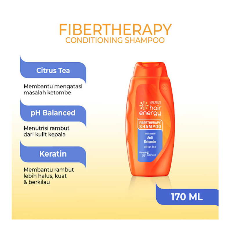 Makarizo Hair Energy Fibertherapy Shampoo Anti Dandruff Citrus Tea