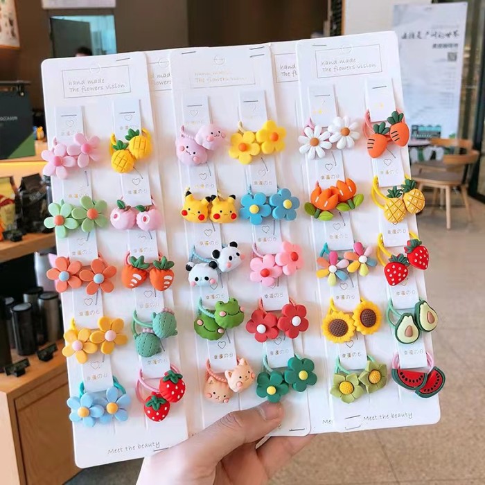 Tritail Tritail Set Ikat Rambut Anak Karakter Lucu