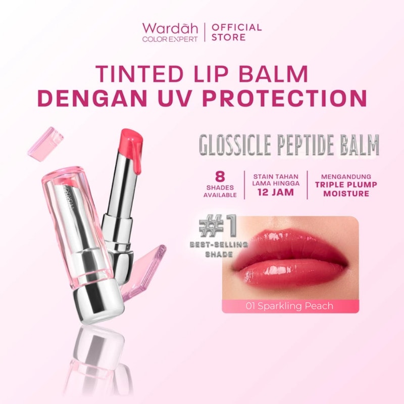 Glossicle Peptide Balm 01 Sparkling Peach 2