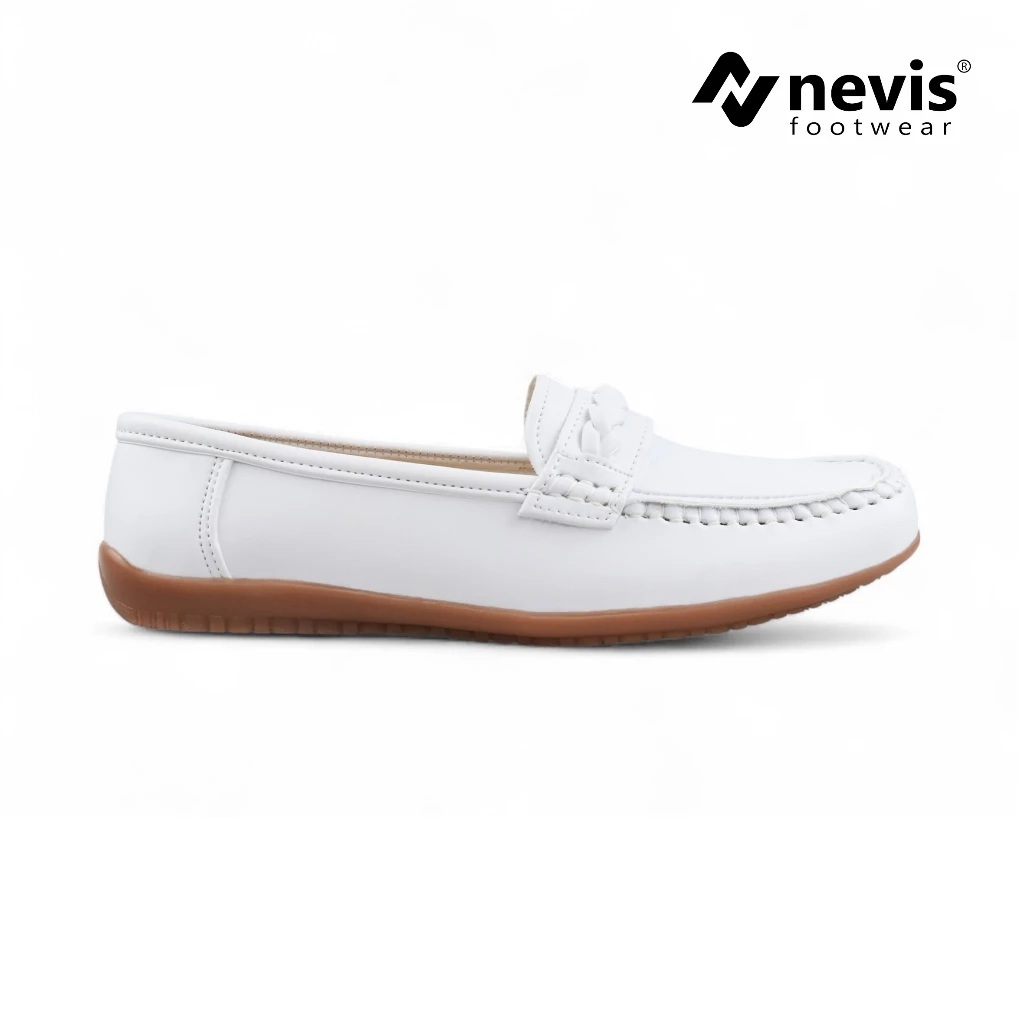 Nevis Footwear Nevis Sepatu Slip On Berlin Rampel Putih