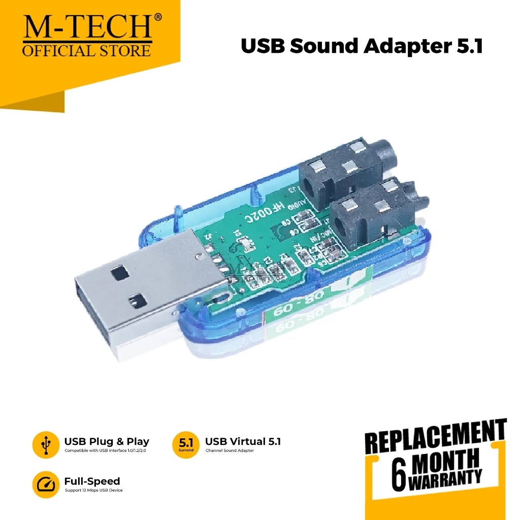 M.Tech Products  M-TECH USB Sound Adapter 5.1