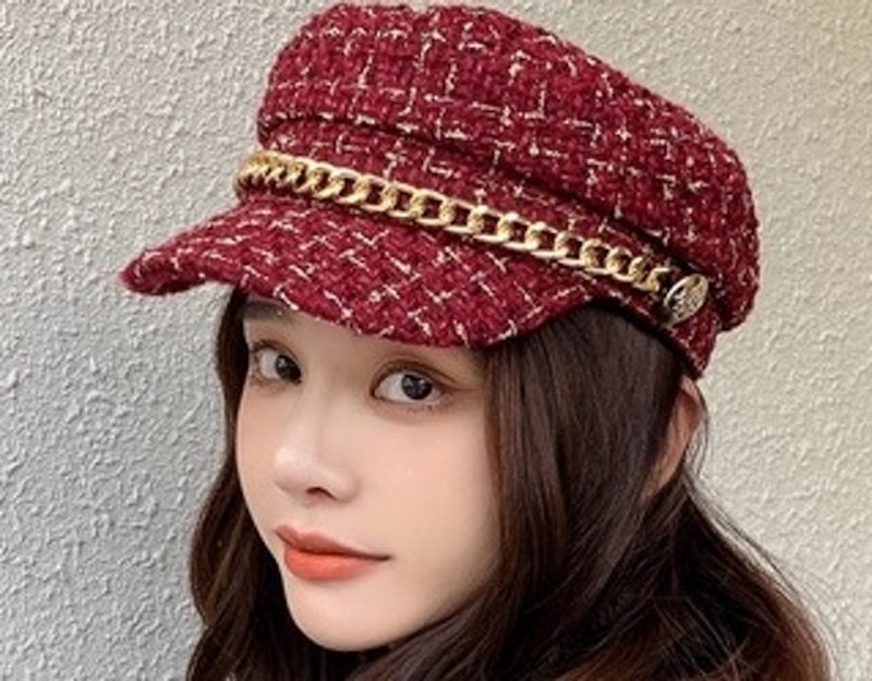 Topi Baret Oktagonal Gaya Korea Retro 2