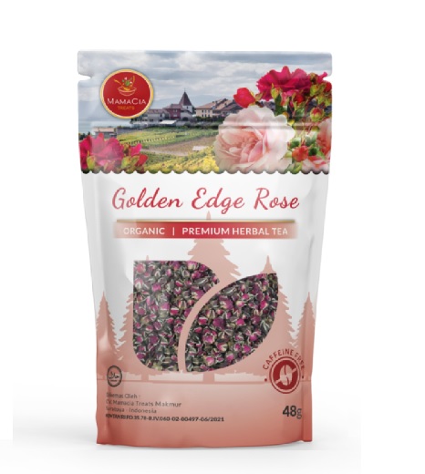 Golden Edge Rose Flower Tea