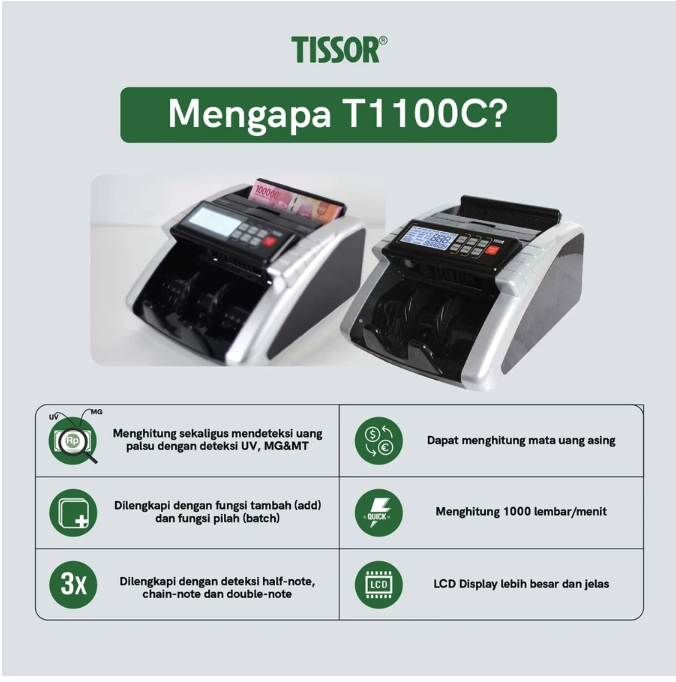 Tissor Indonesia Tissor Mesin Penghitung Uang  T1100C 