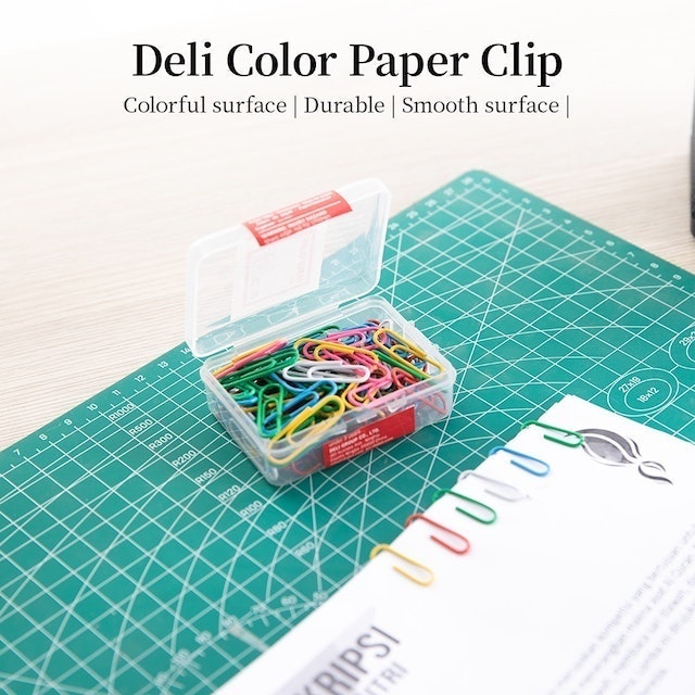 Deli Paper Clips Multi Warna  E0024