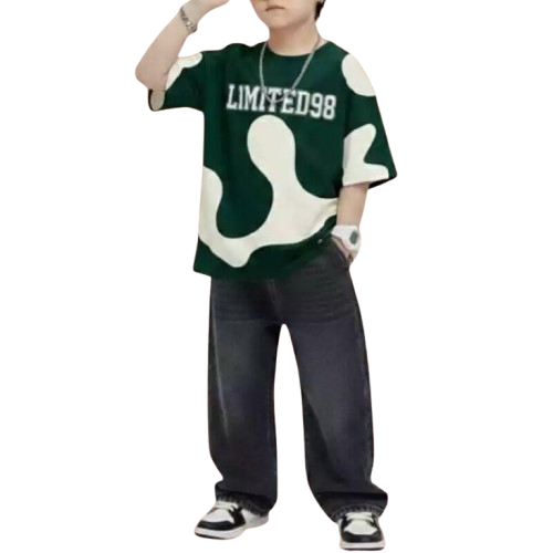 FOLLUX One Set Baju Oversize + Loose Jeans 