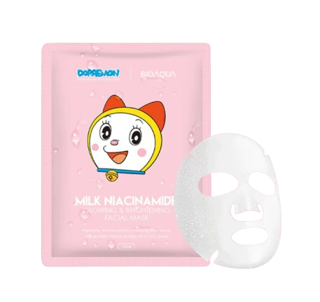 BIOAQUA x DORAEMON Milk Niacinamide Glowing & Brightening Facial Mask