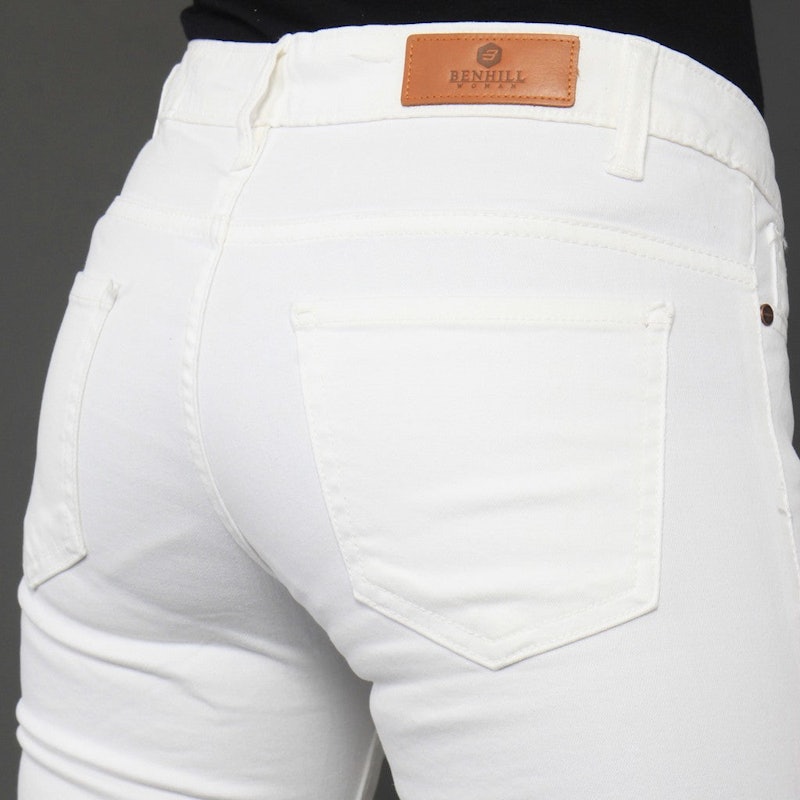 Celana Panjang Wanita Pensil Stretch Skinny Putih 4