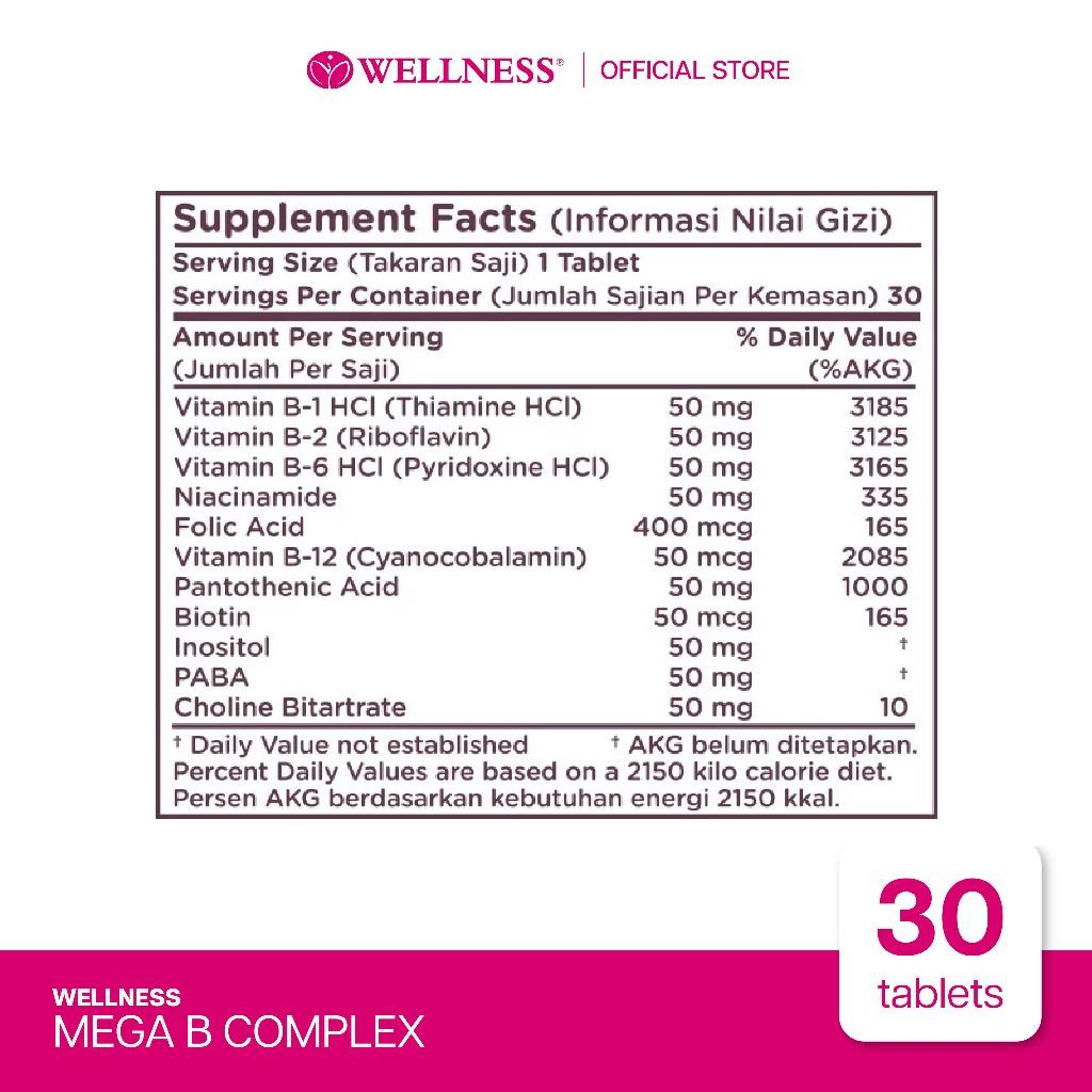 Natural Nutrindo Wellness Mega B Complex