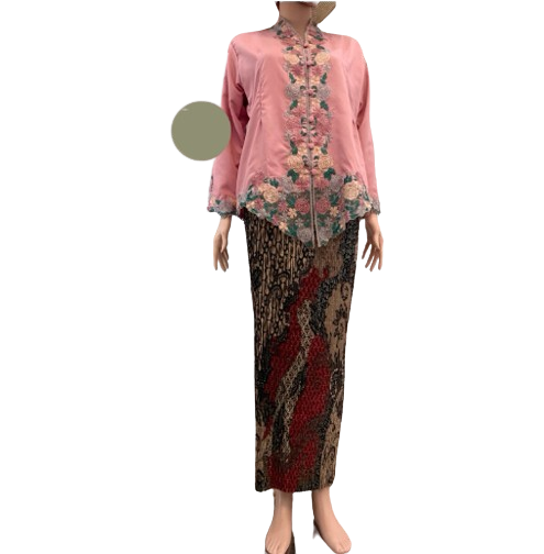 IMF_ID Kebaya Encim Bordir Motif Bunga Tangan Panjang