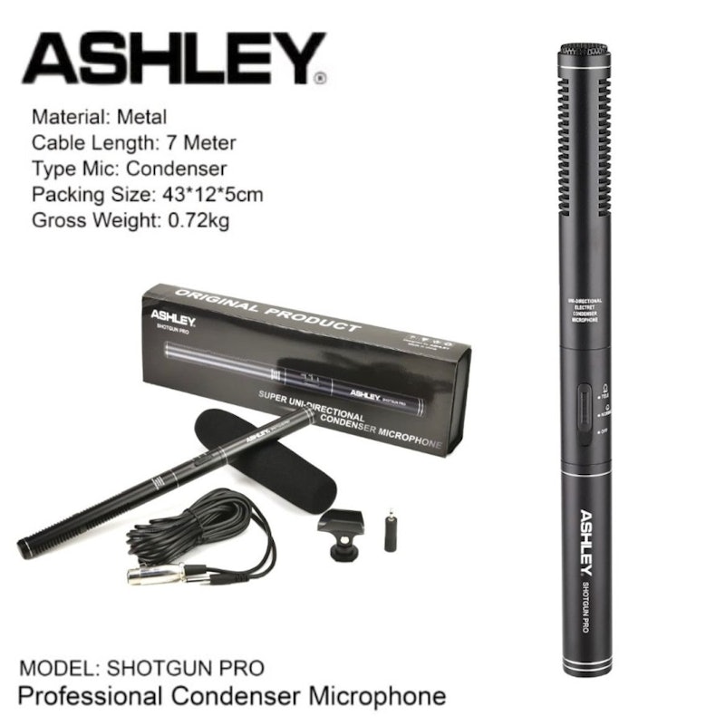 Ashley® Shotgun Pro Professional Condenser Microphone 2