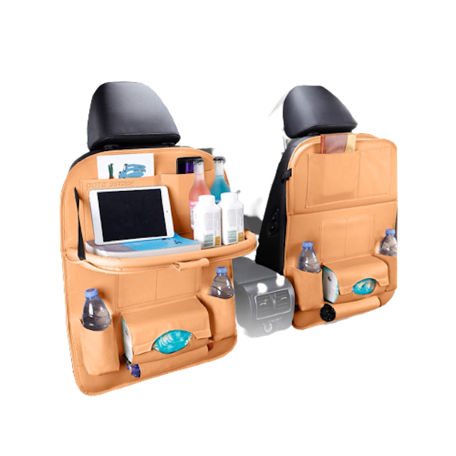 Premiro Car Seat Organizer Leather 