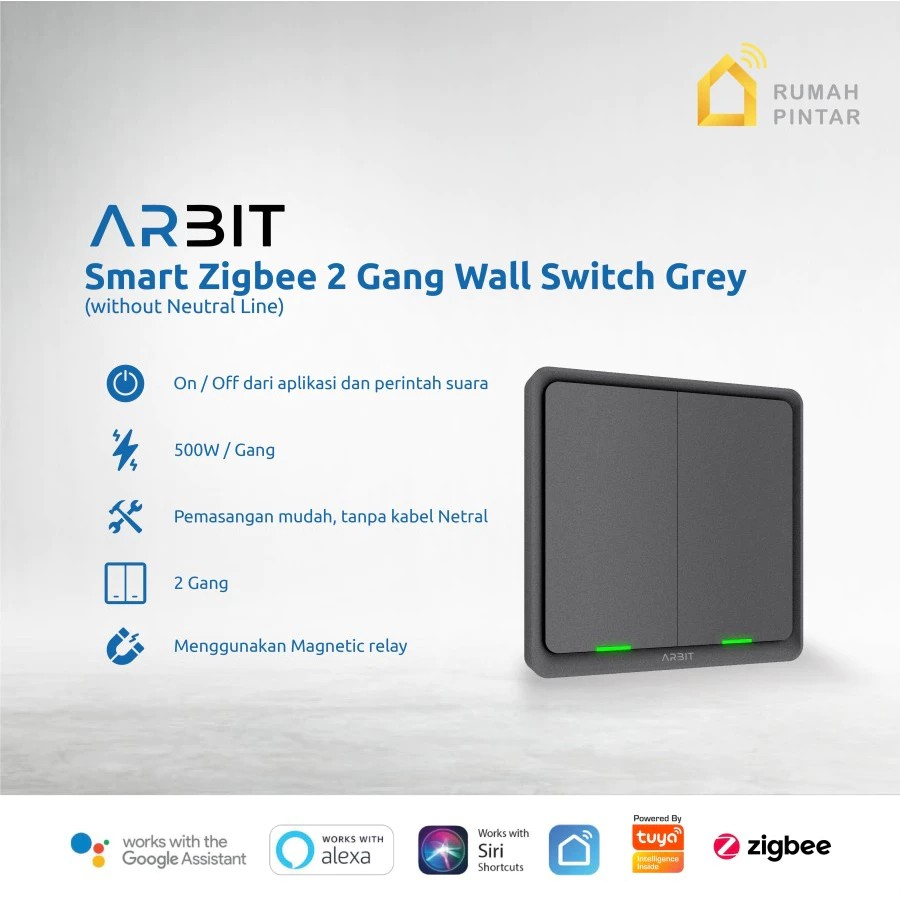 ARBIT Smart Zigbee 2 Gang Switch 2