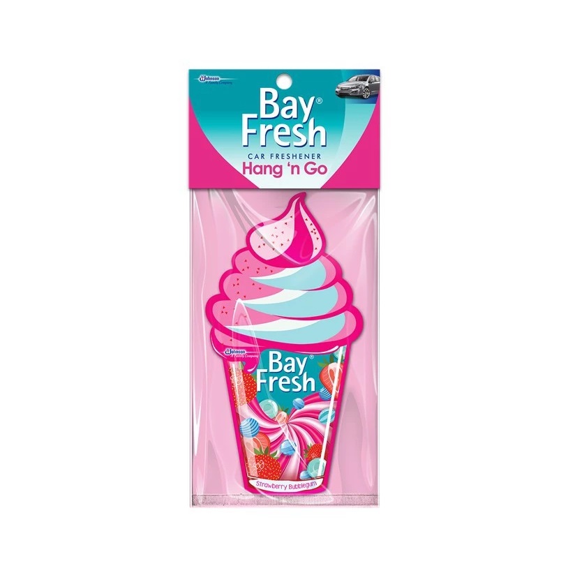 BayFresh Car Freshener Hang 'n Go Strawberry Bubblegum