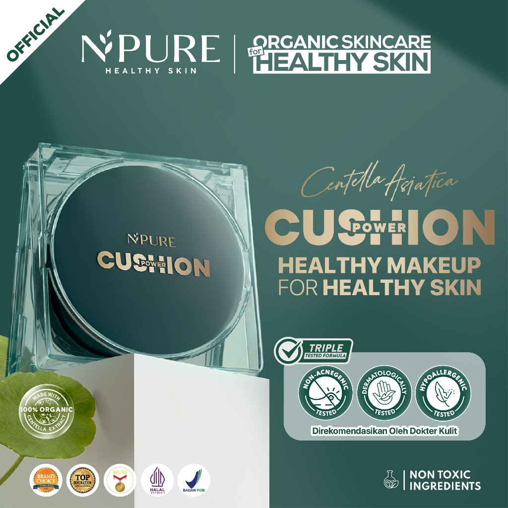 Penta Natural Kosmetindo N'PURE Flawless Matte Power Cushion Cookie