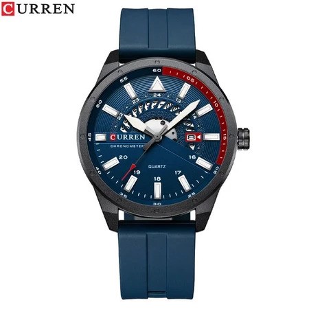Curren Original Brand Rubber Straps Wrist Watch for Men   8421