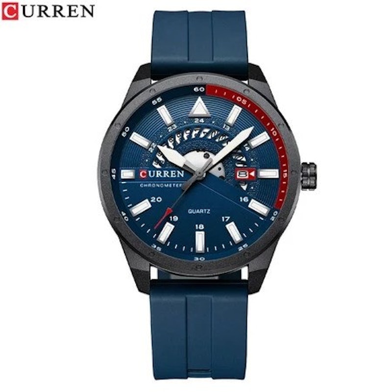 Curren Original Brand Rubber Straps Wrist Watch for Men 2