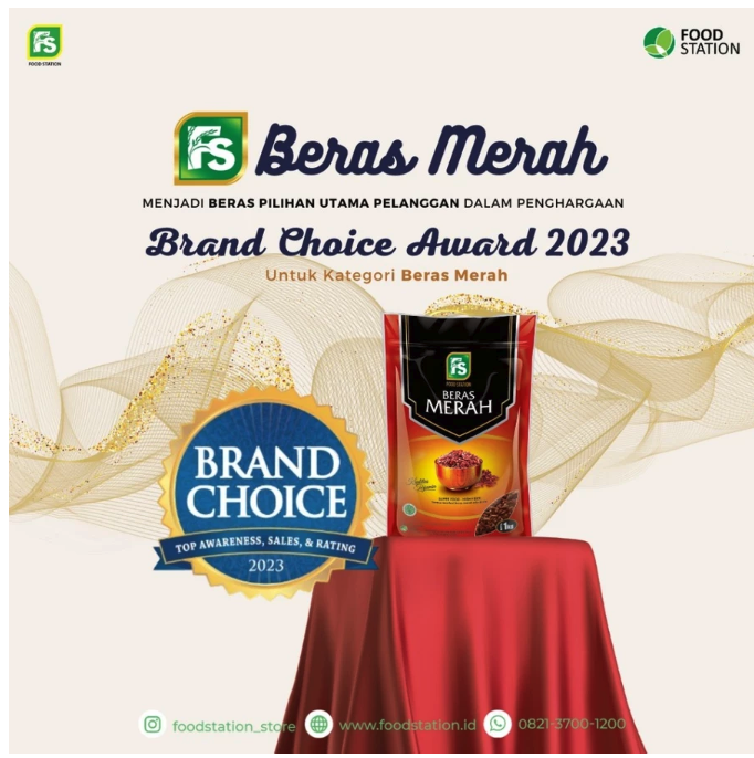 Food Station Beras Merah 1 kg 4