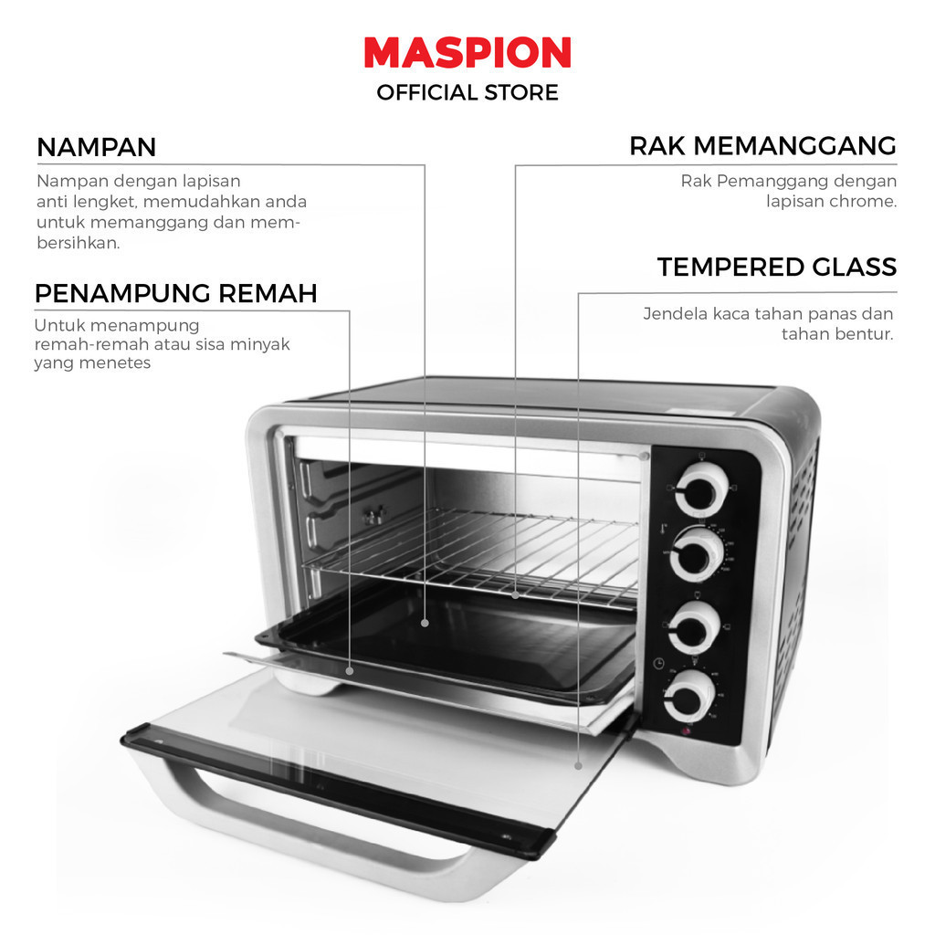 Maspion Group Maspion Oven Toaster MOT-3001 BS