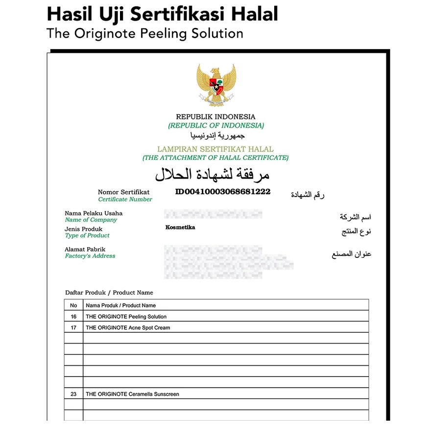 The Originote The Originote Peeling Solution