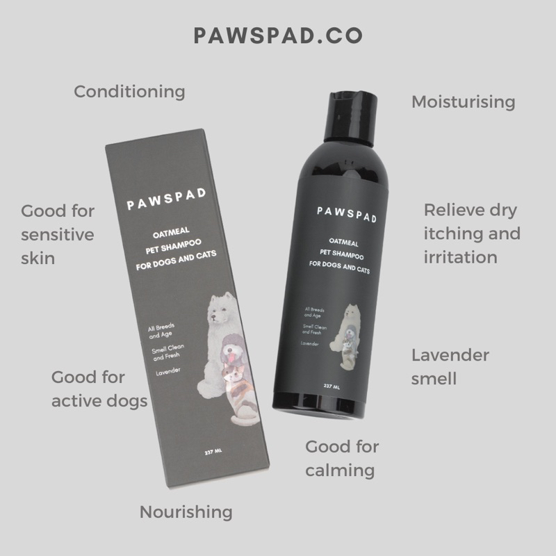  Pawspad Oatmeal Pet Shampoo