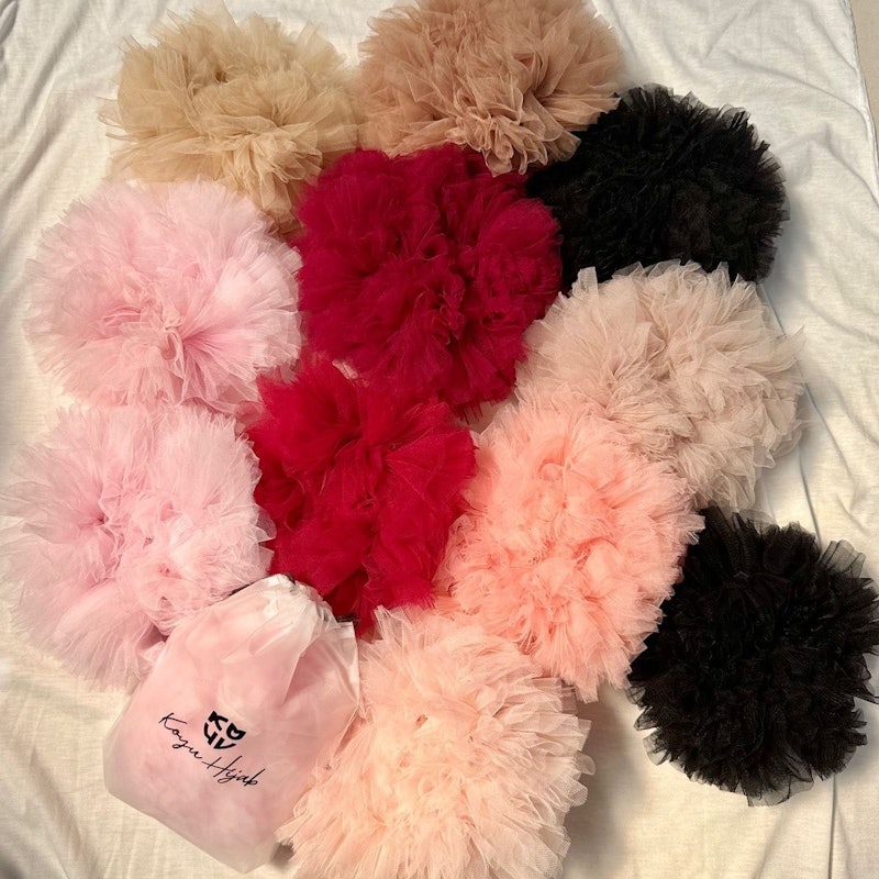 Koyu Hijab Scrunchie Tille Jumbo 5
