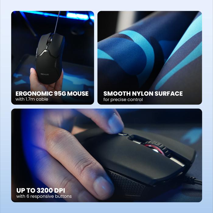 Rexus Warfaction VR1 Keyboard Mouse Gaming Combo V2