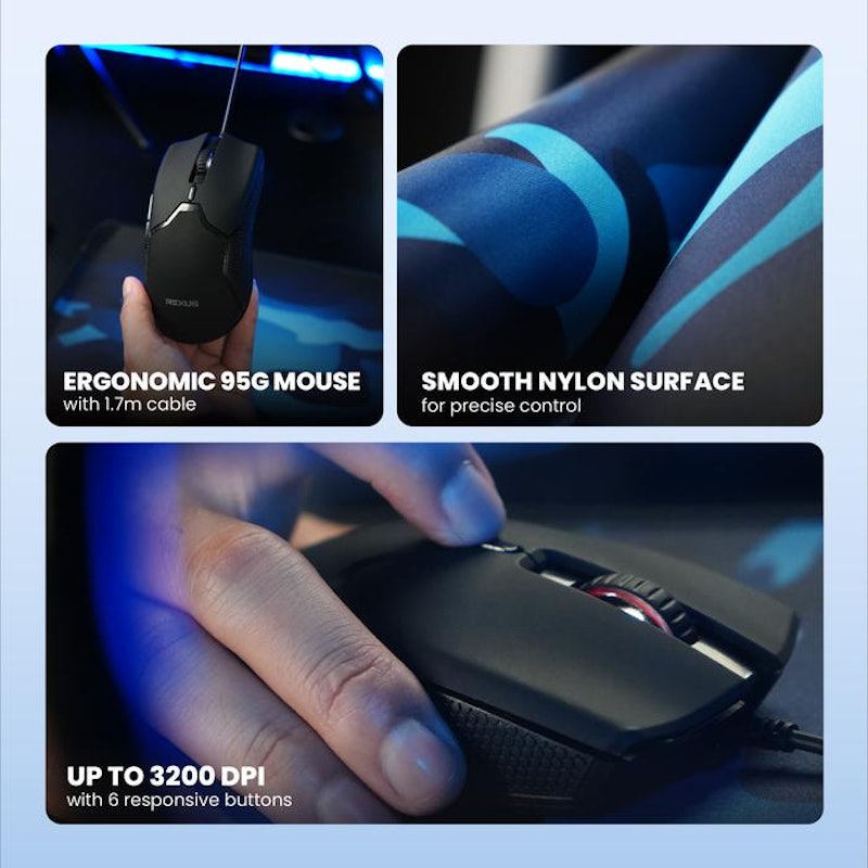 Rexus Warfaction VR1 Keyboard Mouse Gaming Combo V2 2