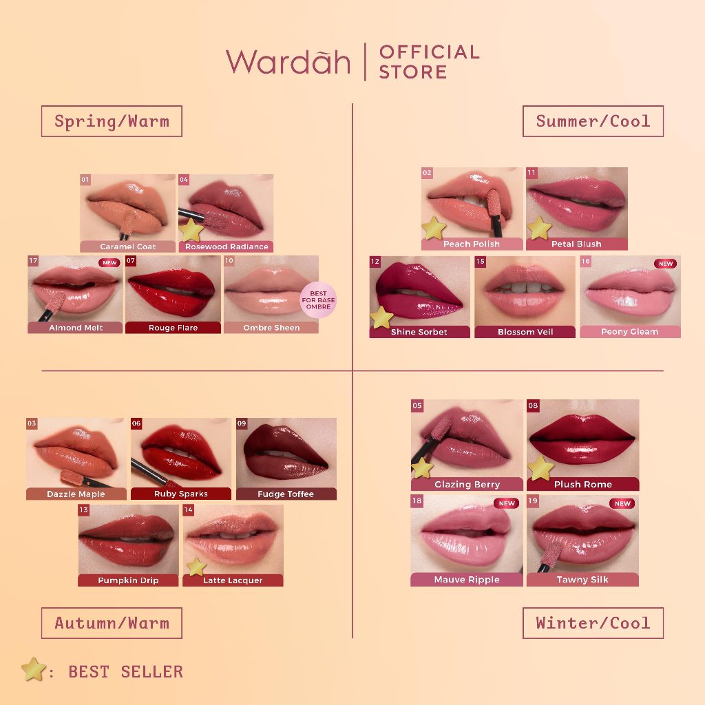 Paragon Technology and Innovation Wardah Glasting Liquid Lip 03 Dazzle Maple