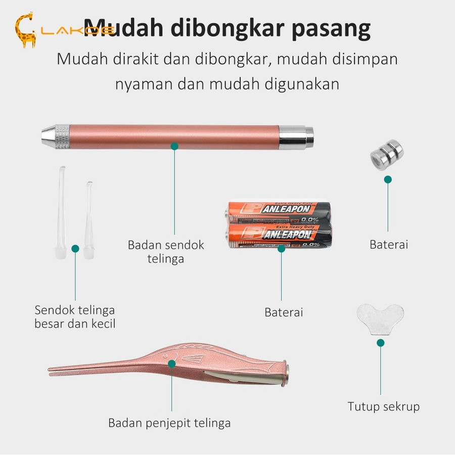 Aneka Agung Pratama LAKOE Korek Kuping LED Set