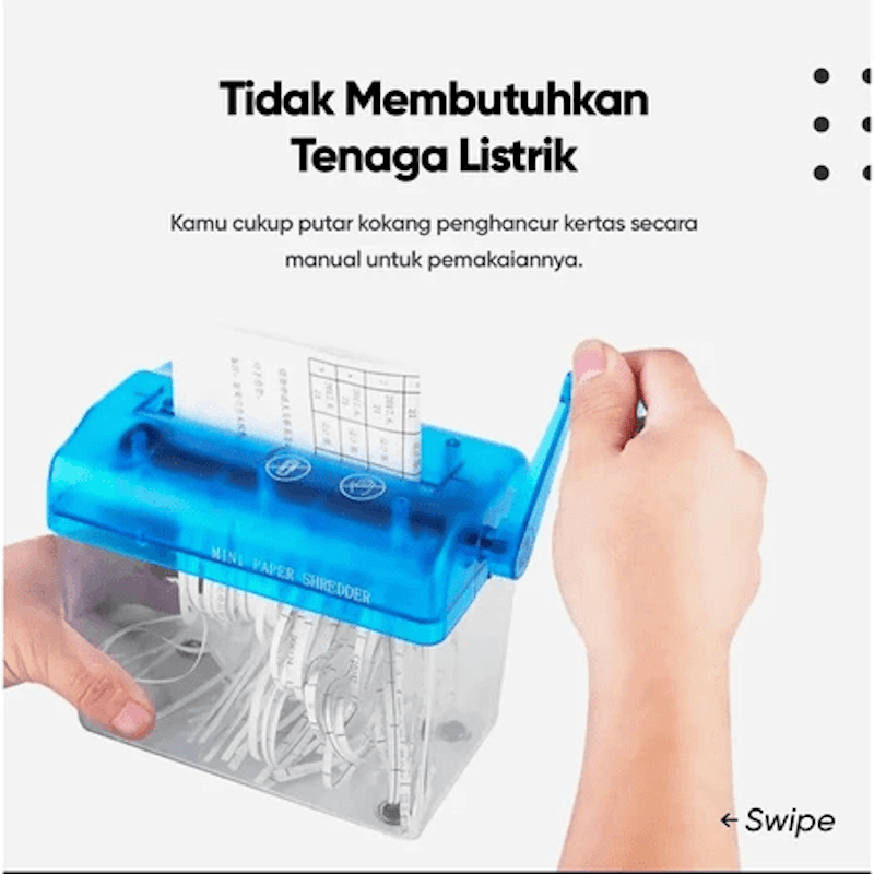 Hand Operated Paper CD Card Shredder 5