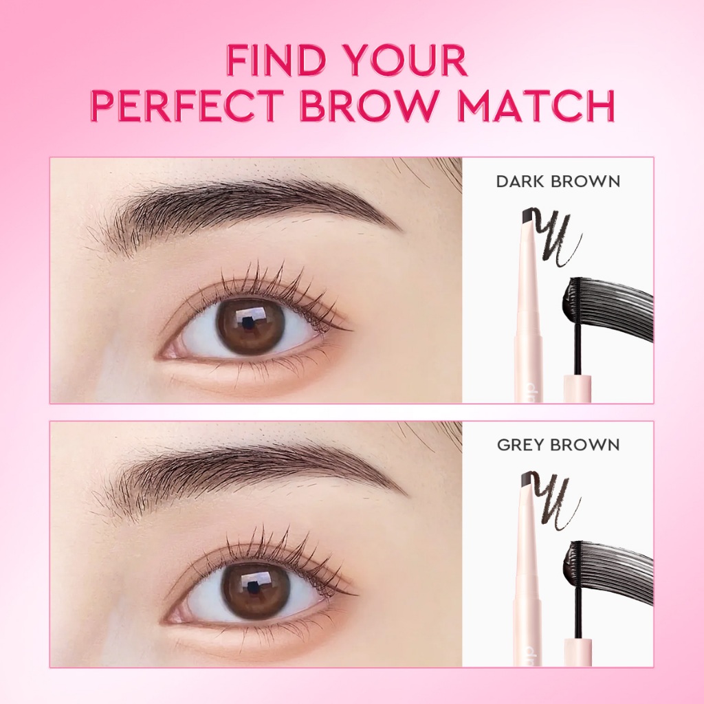 Sea Beauty Indonesia Sea Makeup Browshow Eyebrow Trio Kit Dark Brown