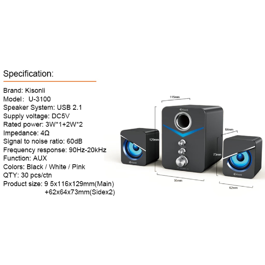 Kisonli Subwoofer Aktif 4