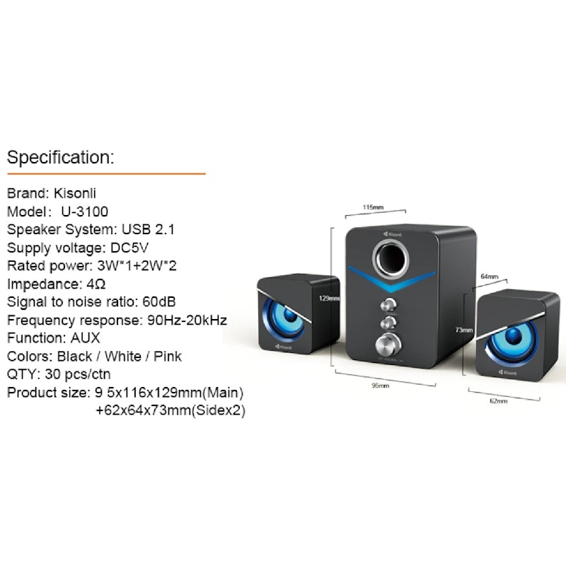 Kisonli Subwoofer Aktif 4