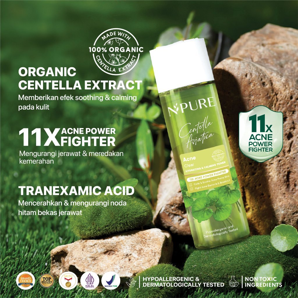 Natural Kosmetindo N'PURE Acne Face Toner Centella Asiatica