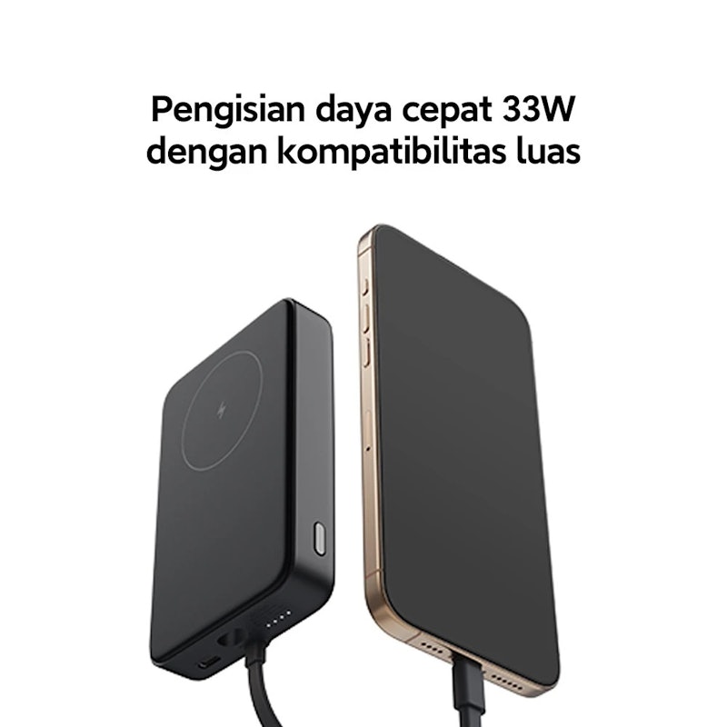 33W Magnetic Power Bank 10000mAh Integrated Cable 2