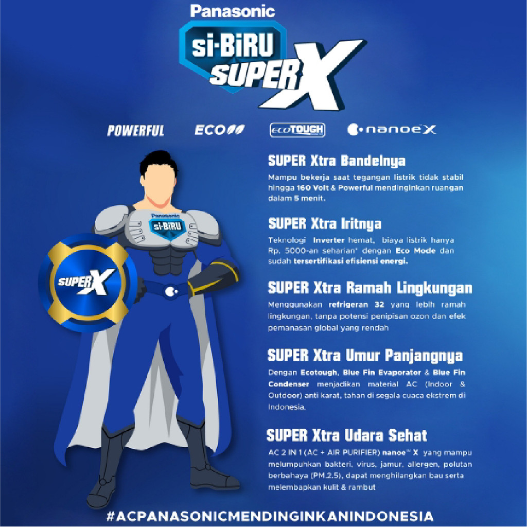 Panasonic Gobel Indonesia Panasonic Deluxe Standard 2 in 1 (AC + Air Purifier) CS/CU-PN5AKJ