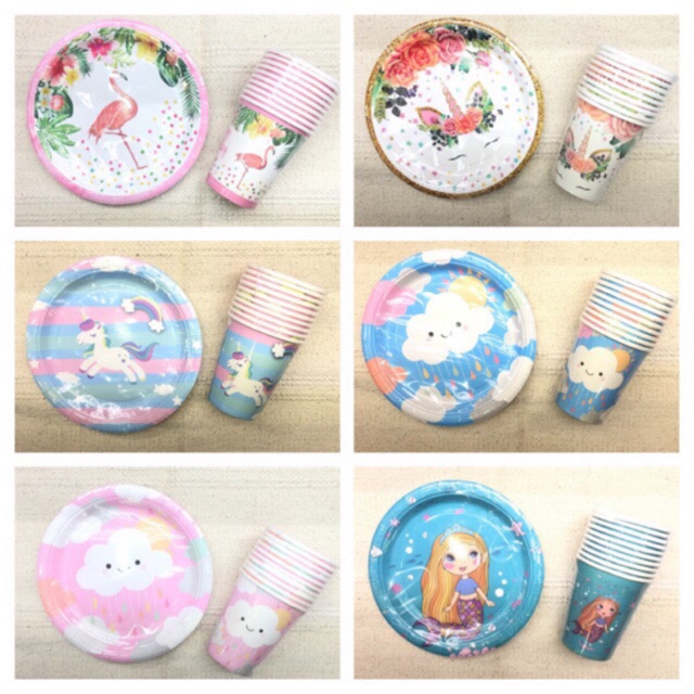 Piring Gelas Karakter Set 3