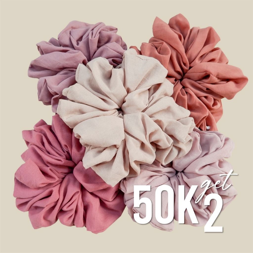  Lozy Hijab Scrunchie Plain Big
