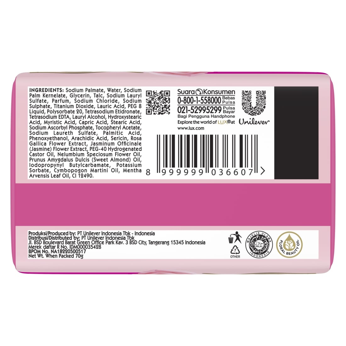 Unilever LUX® Botanicals Soft Rose Sabun Batang