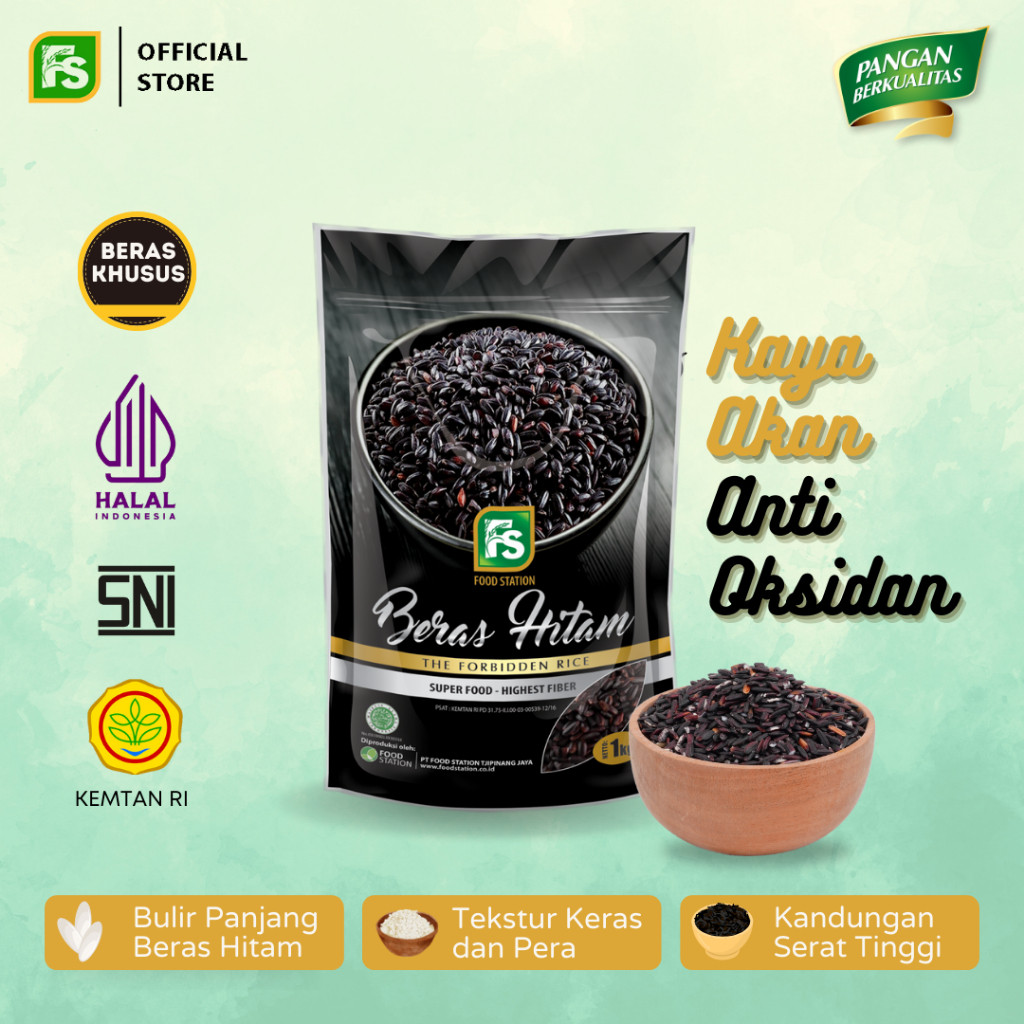Food Station Beras Hitam 1 kg 2
