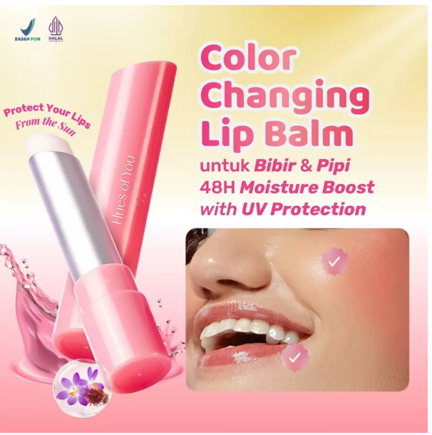 Una Brands Indonesia Dua JIERA Hues of You Color Changing Lip Balm