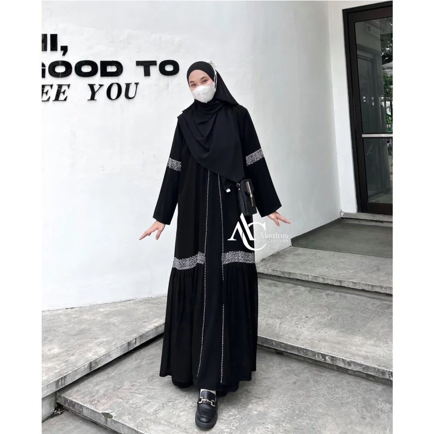  Alaydrus Collection Abaya Hitam Naura 