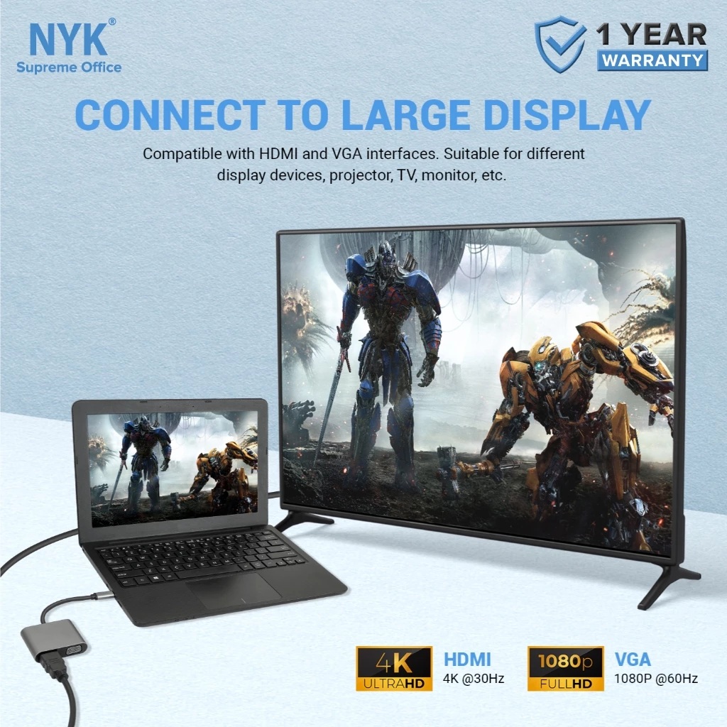 NYK Type-C Converter to 4-in-1 3