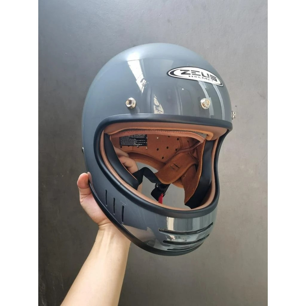 ZEUS Helmets Industrial ZEUS Grey Glossy Cakil Retro ZS-816C