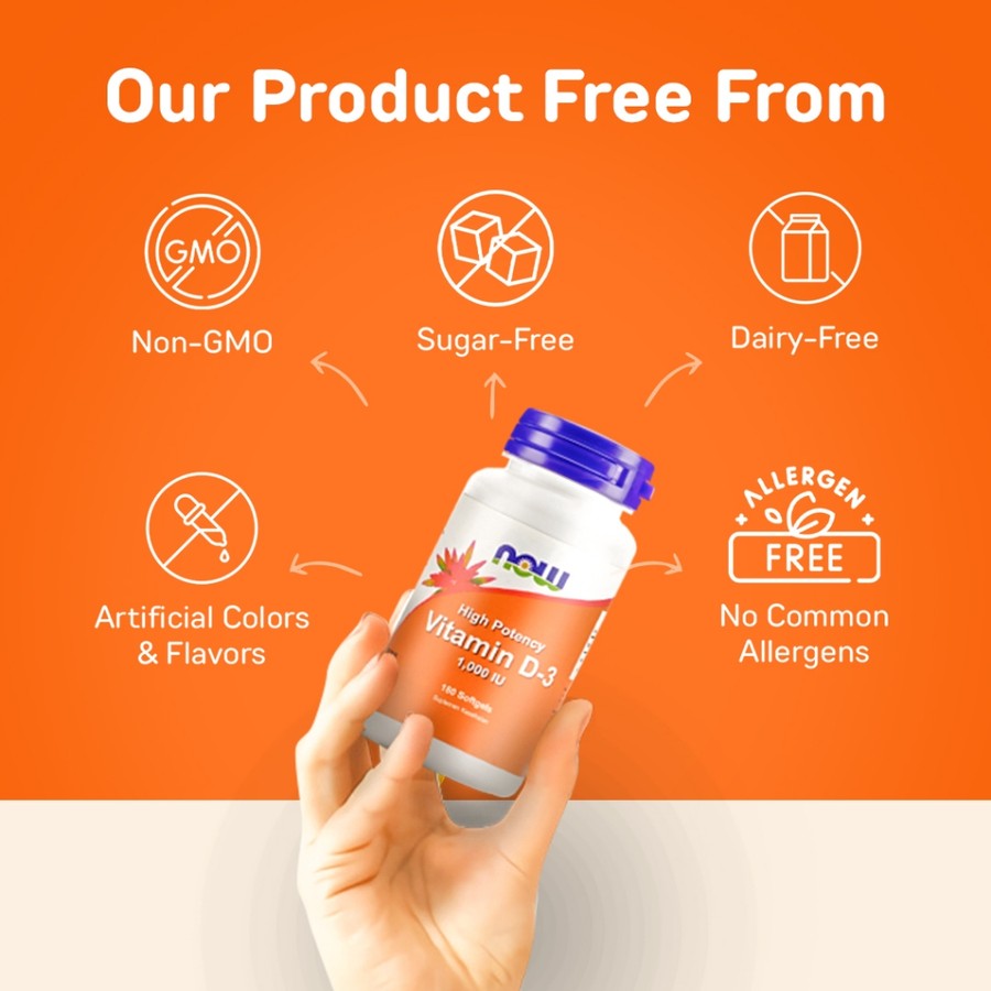 NOW Health NOW Vitamin D-3 1000 IU