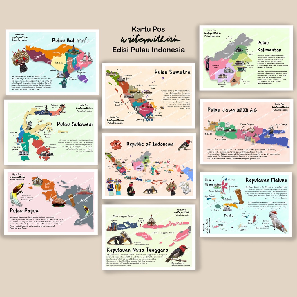 writeswithirin Kartu Pos Penpal Pulau Indonesia
