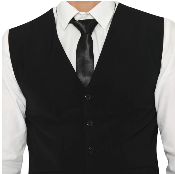  Code Male Vest Pria Hitam Slim Fit