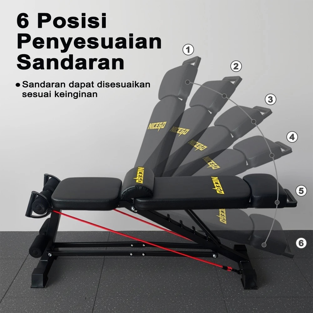 NICEGO Sit Up Bench Dumbbell 3