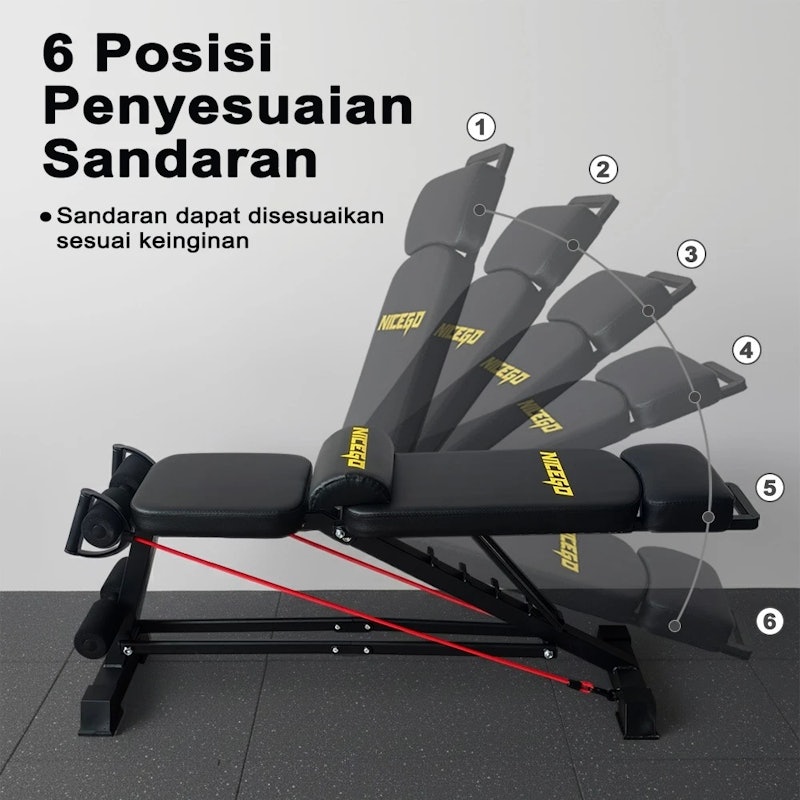NICEGO Sit Up Bench Dumbbell 3